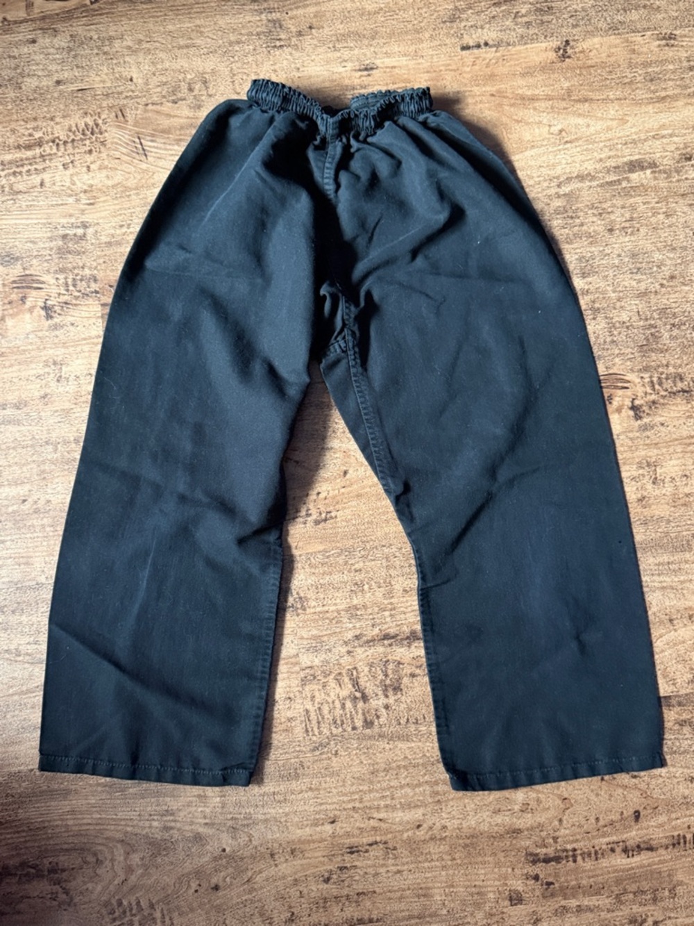 Black Elastic Waist Cotton Pants karate 🥋 gee pants size 1